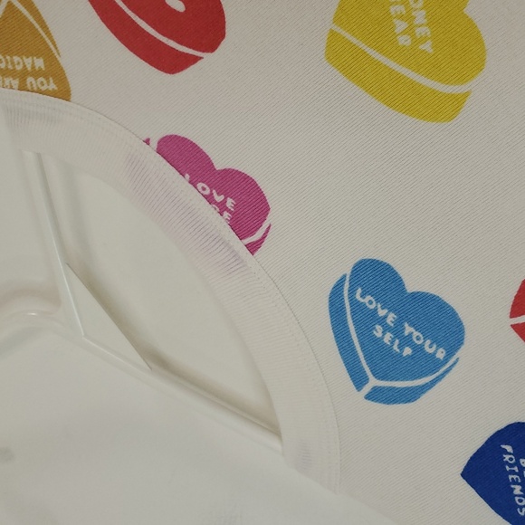 Hanna Andersson Organic Cotton Long John Heart Pajamas Size 14 Top & Bottom - Picture 12 of 16